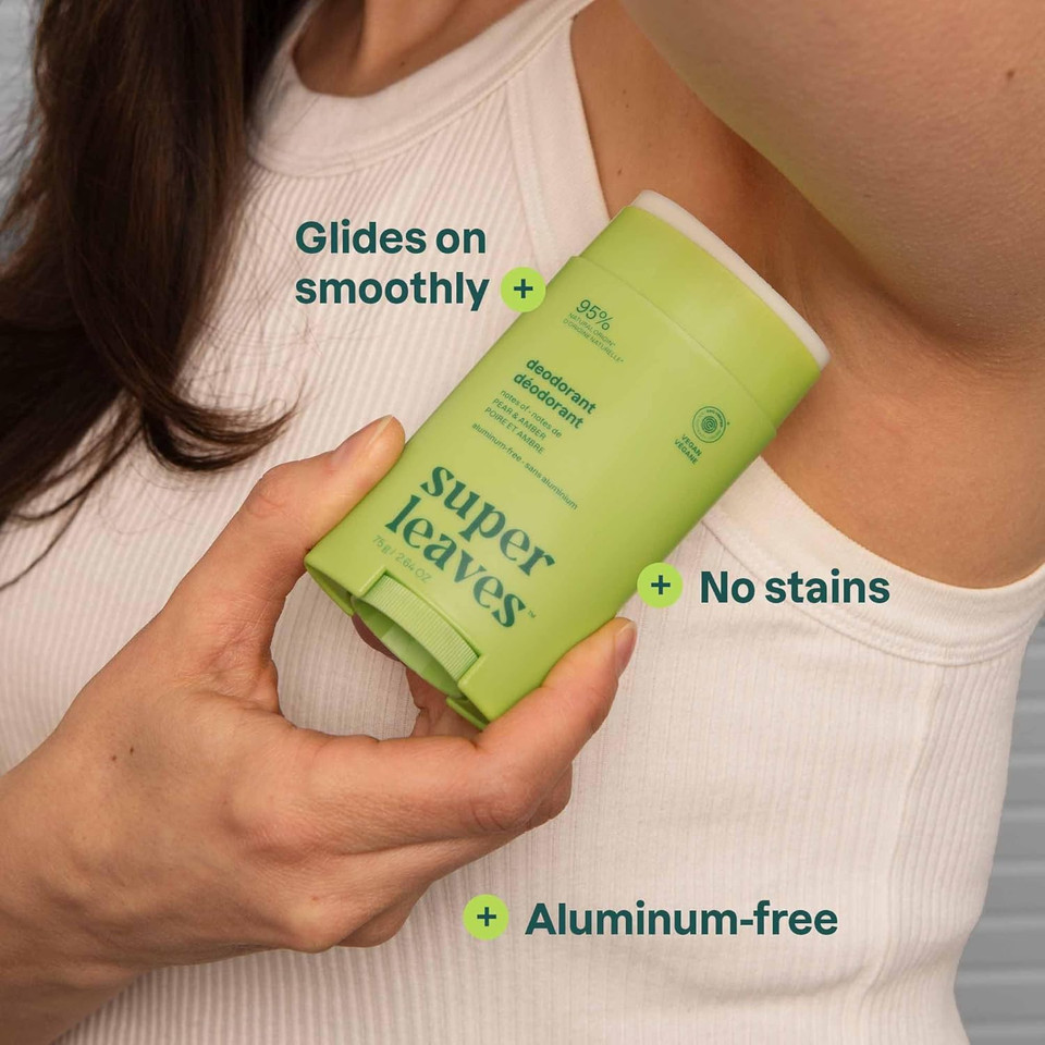 Attitude Aluminum Free Deodorant, Natural Origin Ingredients, Ewg Verified, Odor Control With Baking Soda, Twist & Glide, Dermatologically Tested, Vegan, Pear & Amber, 2.64 Oz