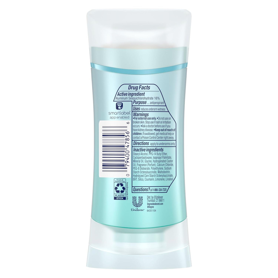 Degree Advanced Antiperspirant Deodorant Move Fresh Coconut 4 Count 72-Hour Sweat & Odor Protection Antiperspirant For Women With Motionsense Technology 2.6 Oz