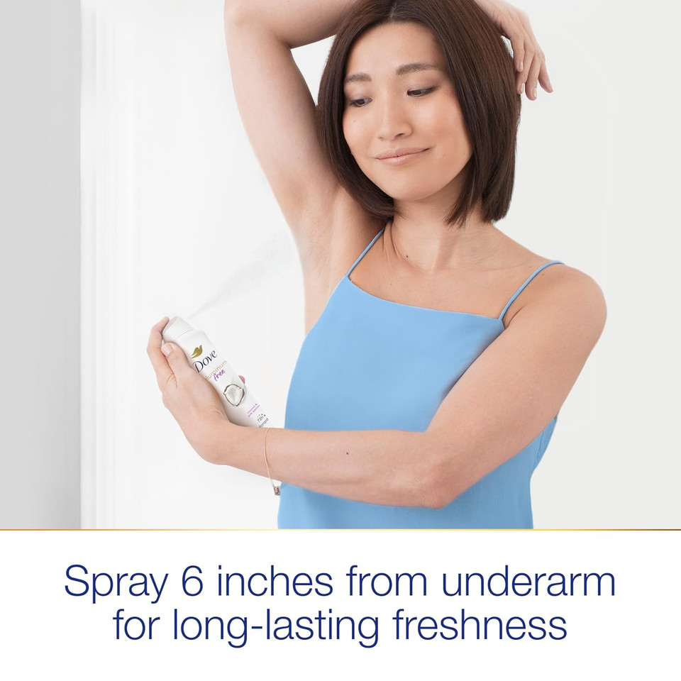 Dove Aluminum Free Deodorant Spray For Women 3 Count Coconut & Pink Jasmine 72 Hour Odor Protection 4Oz