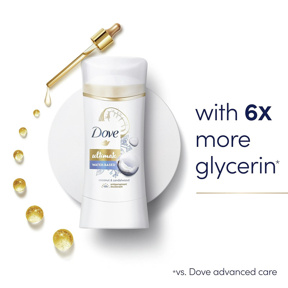 Dove Ultimate Antiperspirant Deodorant Stick 2 Count Coconut & Sandalwood 2.6 Oz