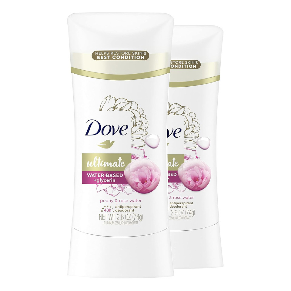Dove Ultimate Antiperspirant Deodorant Stick Cucumber Water And Mint 2.6 Oz 2 Count