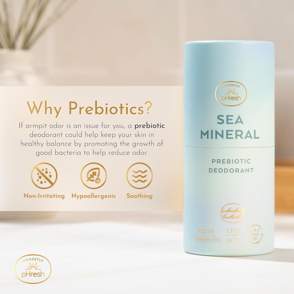 Honestly Phresh Twist-Up Deodorant | Baking Soda-Free, Prebiotic Formula | Aluminum-Free, Non-Irritating Deodorant Stick | All-Natural, Whole-Body Application | Glides On Clear - Lavender Milk