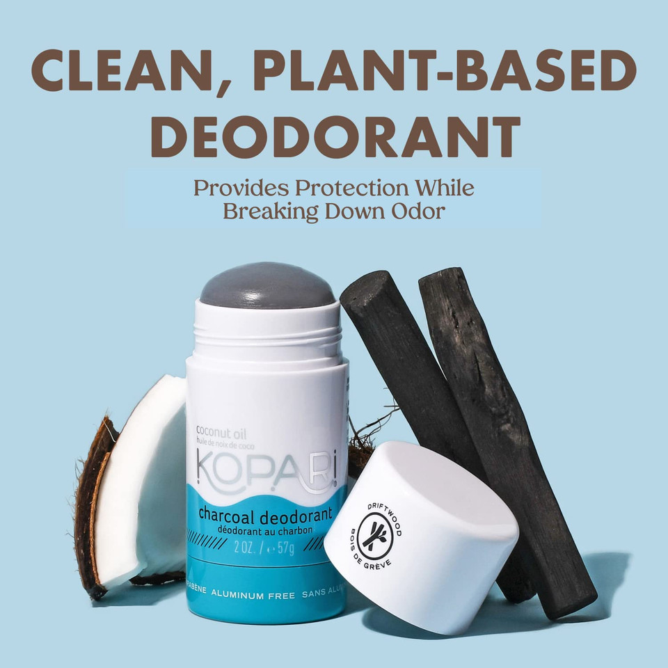 Kopari Aluminum Free Coconut Deodorant, Non Toxic & Clean Plant-Based, No Aluminum, Parabens Or Baking Soda, Long Lasting Protection, Original 2 Oz
