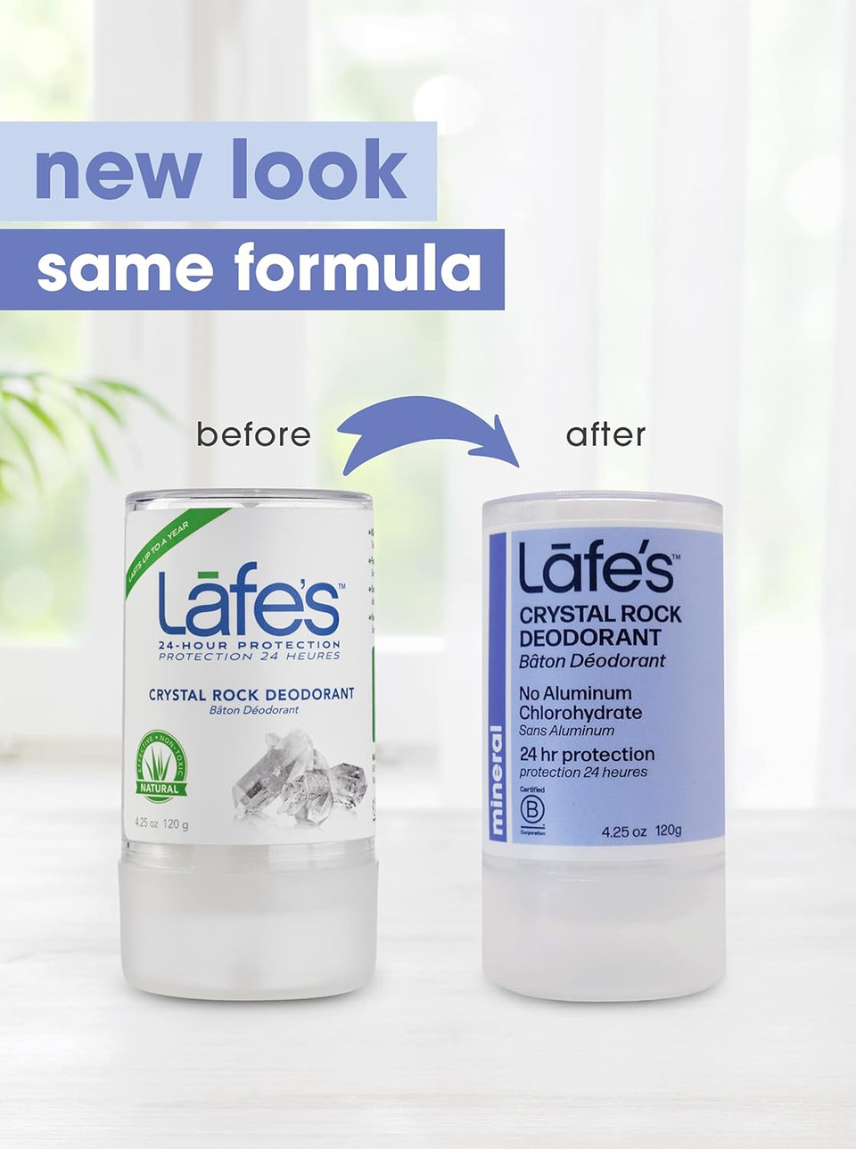 Lafe'S Natural Deodorant | Unscented Crystal Mineral Rock Natural Deodorant | 4.25 Ounce