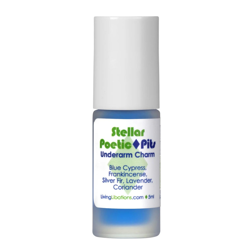 Living Libations - Organic Poetic Pits Roll-On Deodorant | Natural, Wildcrafted, Vegan Clean Beauty (Rose Glow, .33 Fl Oz | 10Ml)