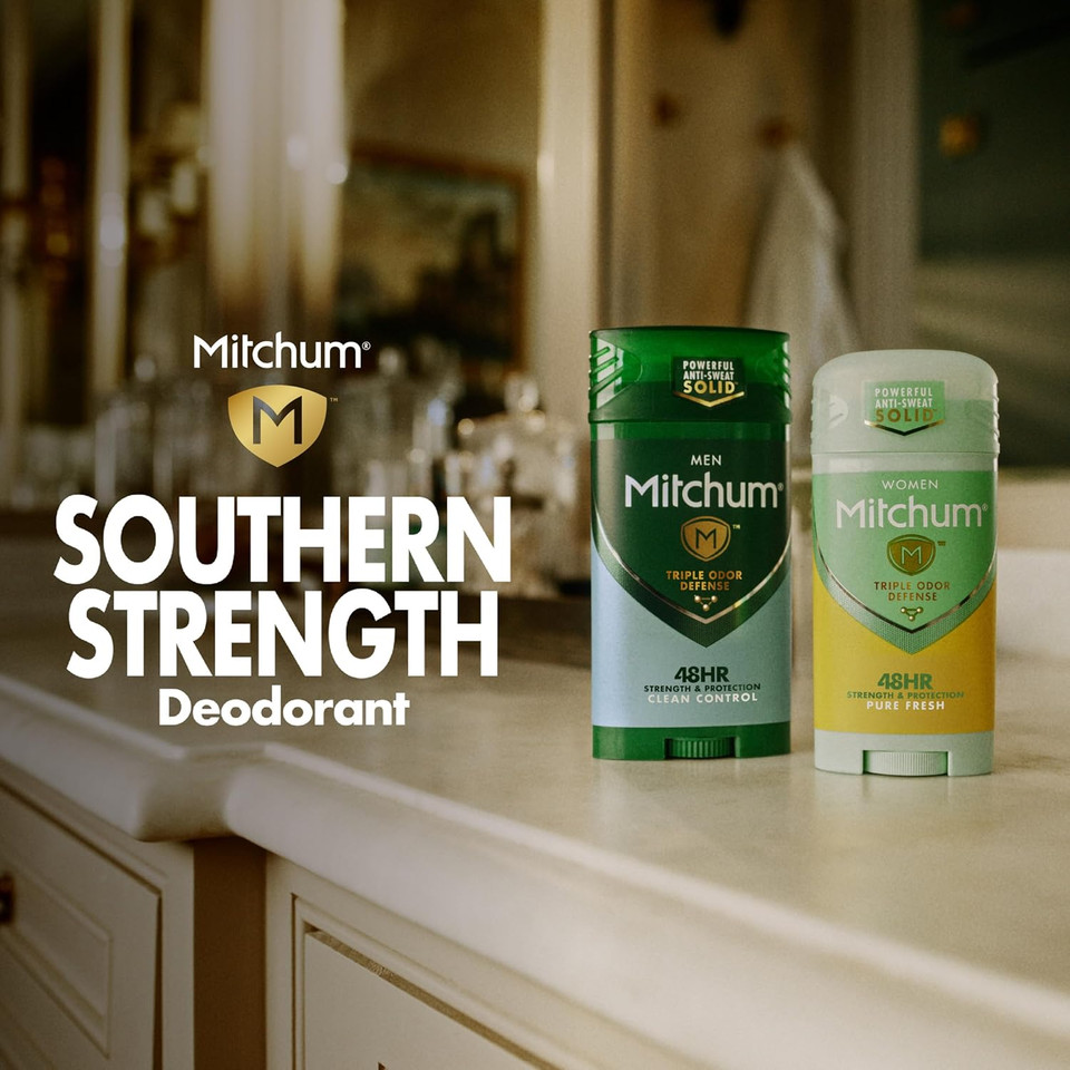 Mitchum Men'S Deodorant, Antiperspirant Stick, Triple Odor Defense Invisible Solid, 48 Hr Protection, Dermatologist Tested, Intense Energy, 2.7 Oz