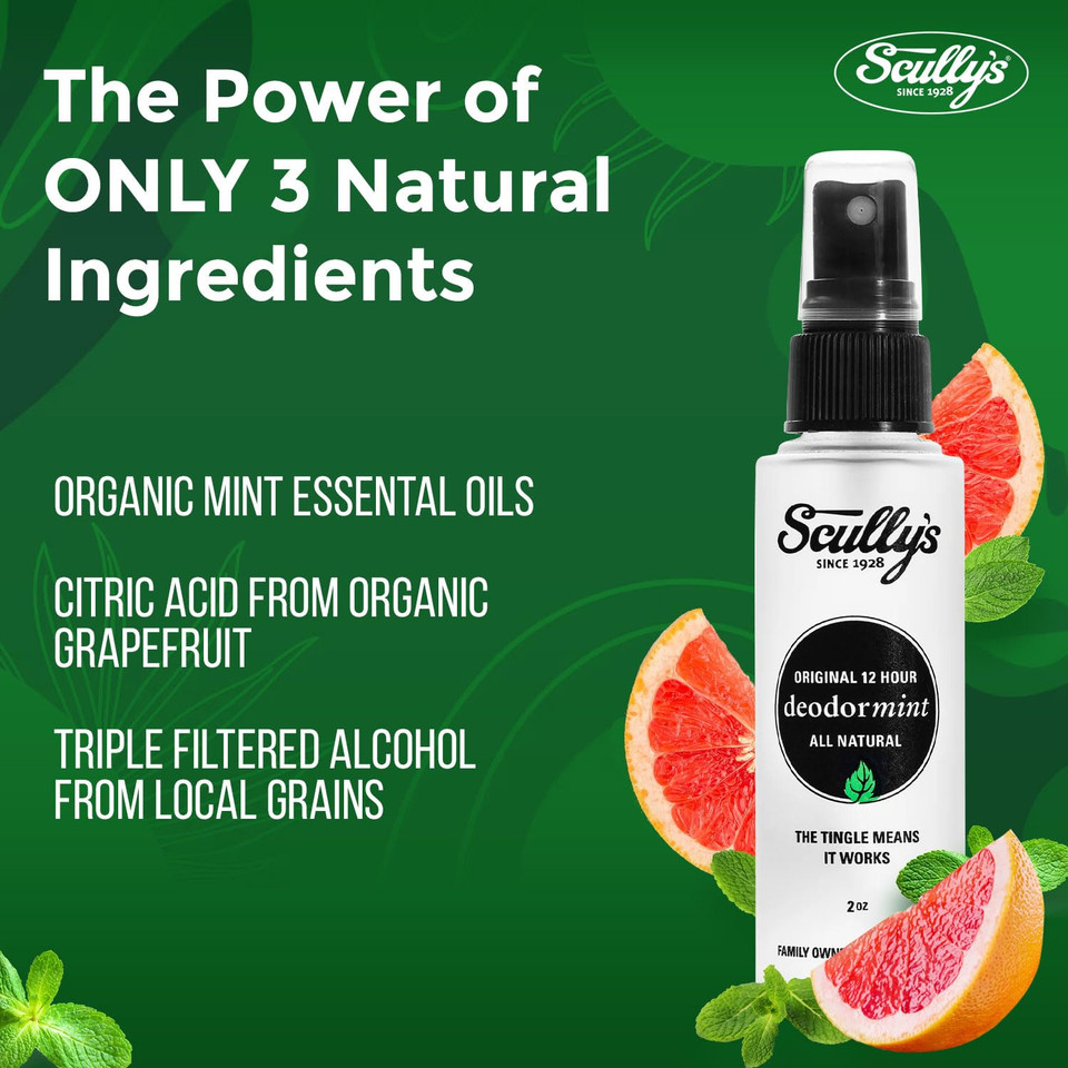 Scully'S Long-Lasting Aromotherapy Deodorant For Day And Night - 24-Hour Odor And Sweat Protection - Dual Action Deodorant Solution Set, Deo Spray For Am And Pm