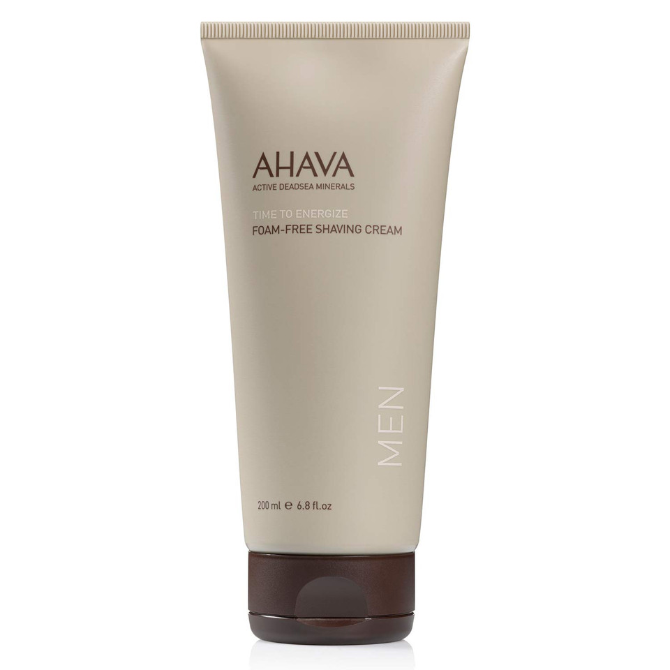 Ahava Men'S Foam-Free Shaving Cream - Foamless Silky Shaving Cream, Closer Shaving, Soothes & Softens, Enriched With Osmoter & G-Force: Ginger Root, Ginseng, Ginkgo Biloba & Green Tea, 6.8 Fl.Oz