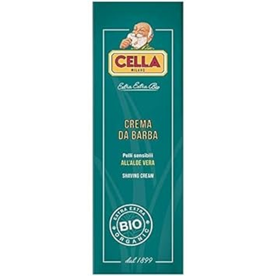 Cella Milano Organic Aloe Vera Shaving Cream  150 Ml  For Use With Shaving Brush  Rich Protective Lather, Made In Italy