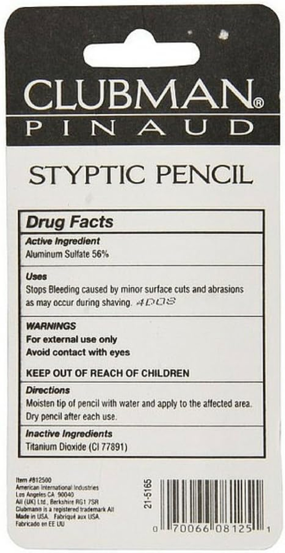 Clubman Jumbo Styptic Pencil, 1 Oz