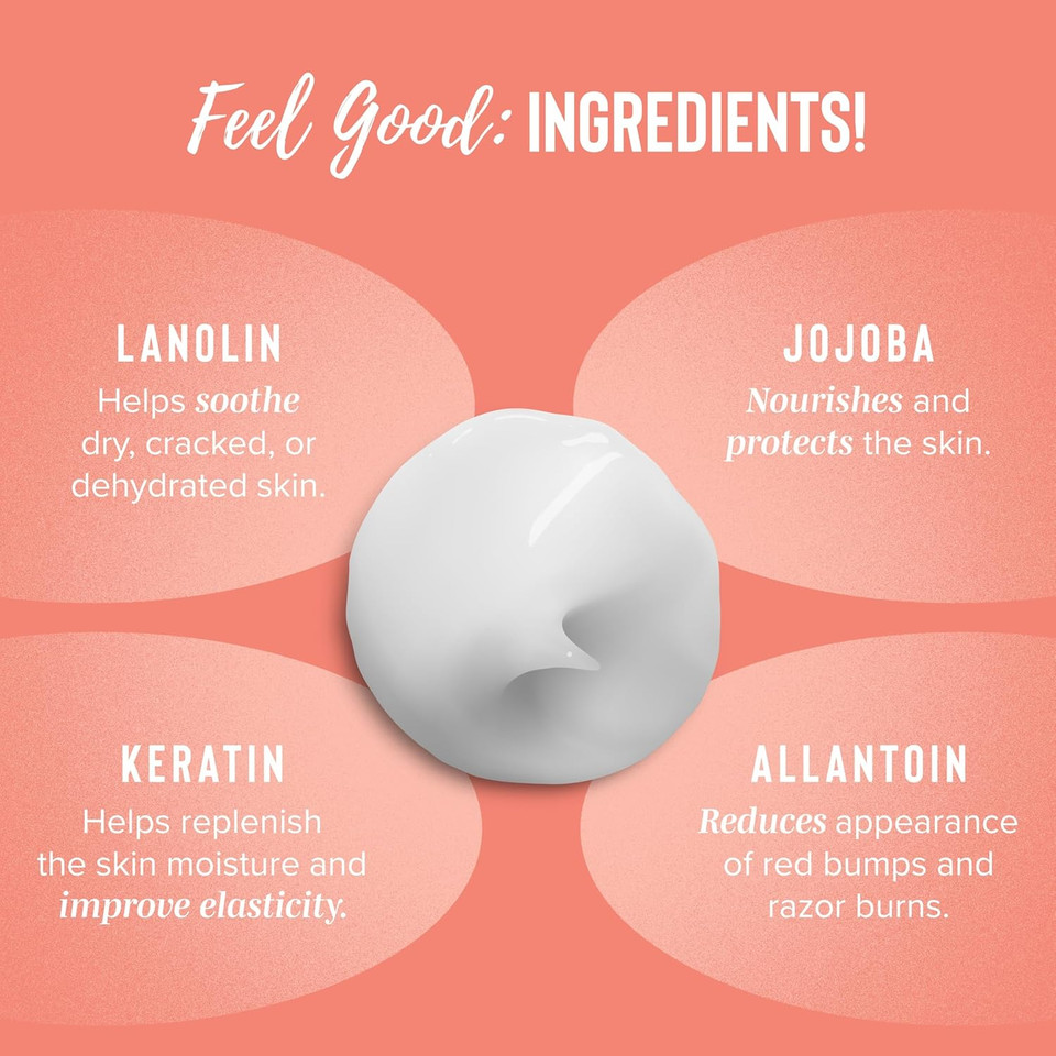 Coochy Shave Cream - Moisturizing Shave Lotion - Gentle Intimate Shaving Cream - For Bikini Area, Underarms, Legs & More - Rash-Free, Hydrating Formula - Sweet Nectar, 32 Oz