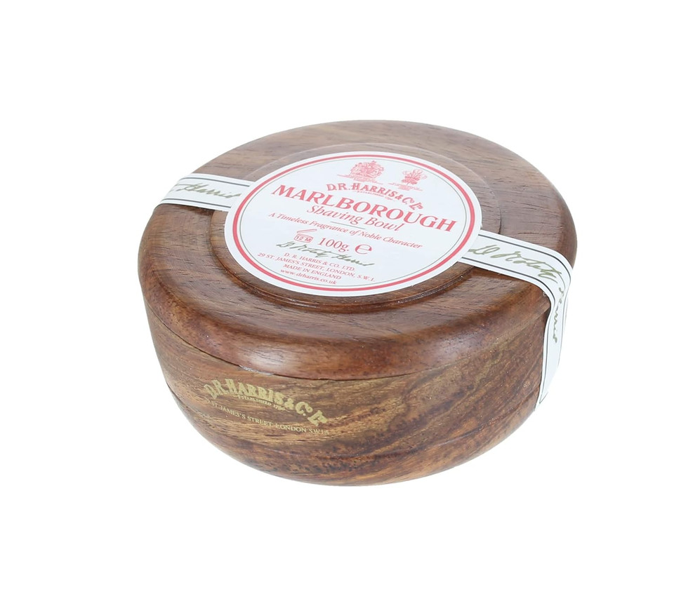 D.R. Harris Marlborough Shaving Soap In Mahogany Bowl