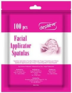 Depileve Wooden Facial Applicators - Waxing Applicator Sticks - Box Of 100