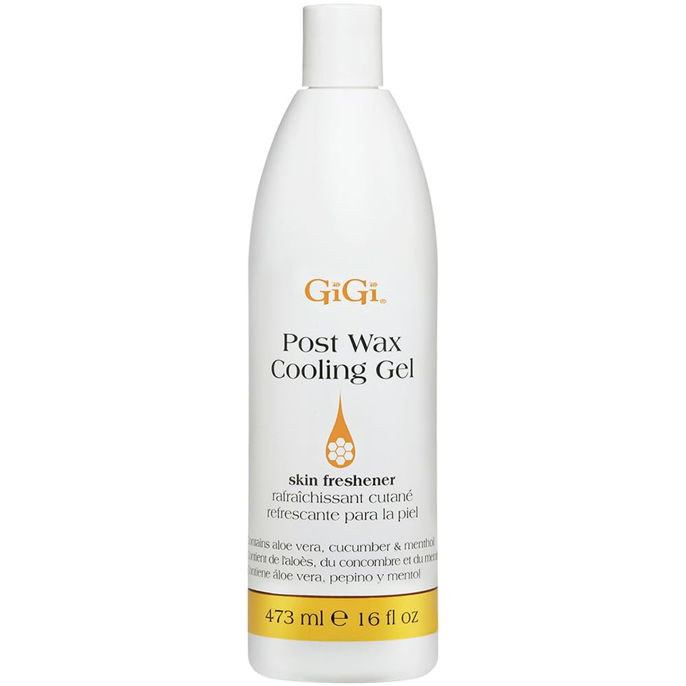 Gigi Post Waxing Cooling Gel - Soothing After Wax Treatment, Skin Freshener & Moisturizer For Smooth Skin, 16 Fl. Oz