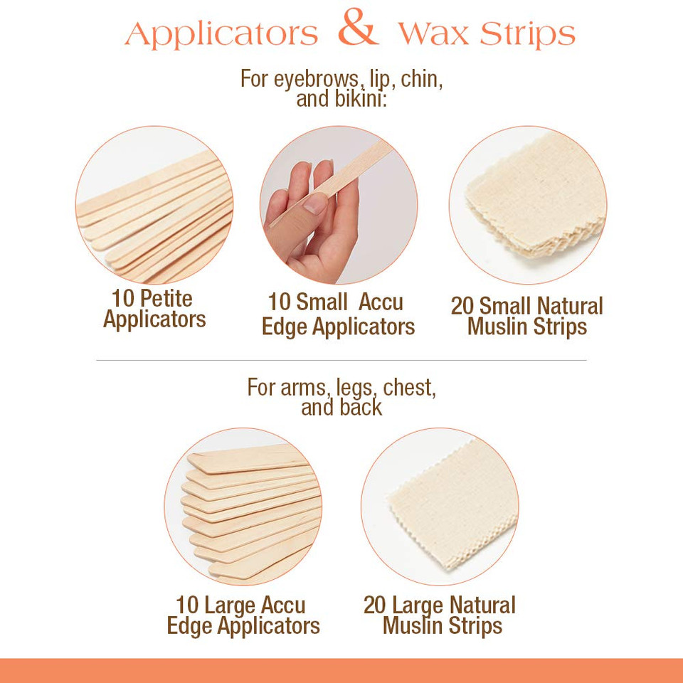 Gigi Waxing Starter Kit - At-Home Hair Removal Kit For Face & Body, Soft Wax Warmer, Pre & Post Waxing Care