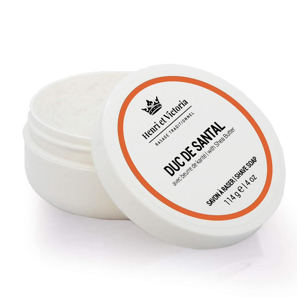 Traditional Shaving Soap For Men | Duc De Santal Fragrance | Smooth Shave, Lathers Up Nicely, Long-Lasting Scent | Canadian Made By Skilled Artisan 114 G (4 Oz)