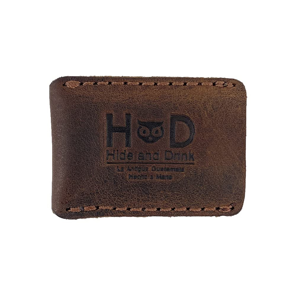 Hide & Drink, Leather Double Edge Safety Razor Head Protective Sheath, Shaving Travel Cover Handmade (Sangria)