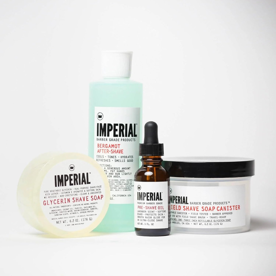 Imperial Barber Glycerin Soap Puck For Shave & Face Use, 6.2 Oz