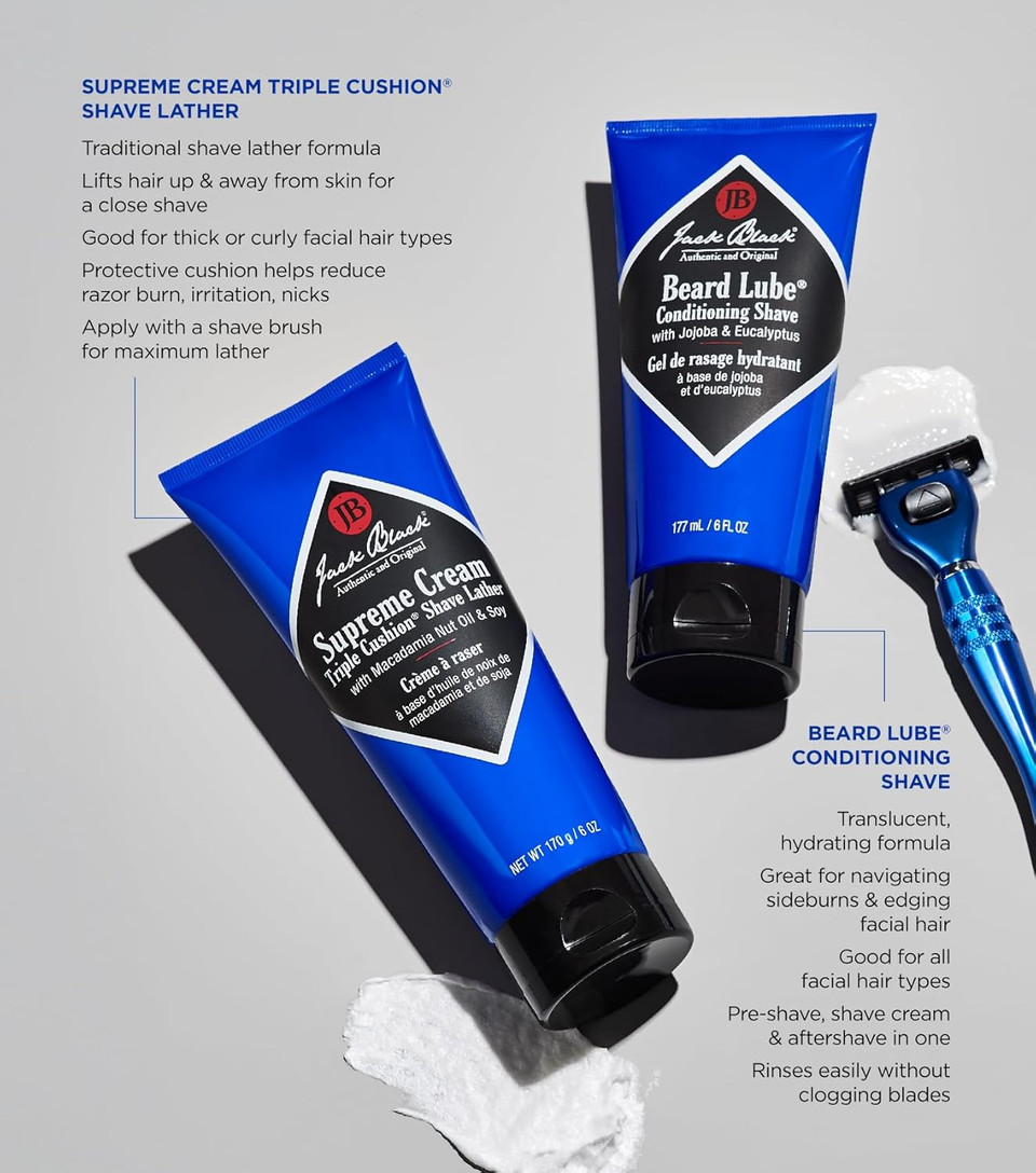 Jack Black Supreme Cream Triple Cushion Shave Lather - Shaving Cream Mens, Shave Cream For Men, Jack Black Shaving Cream For Men, Shaving Lather, Mens Shaving Cream, Jack Black Shave Cream