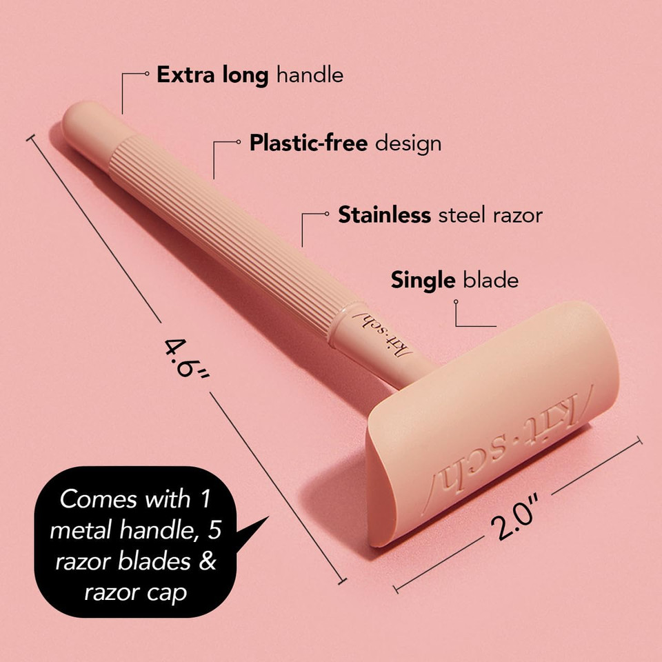 Kitsch Double Edge Razor Blades Refills, Bikini Safety Razor Blades Refills, Stainless Steel For Women And Men, Designed For A Close Shave, For Smooth Skin - 10 Count