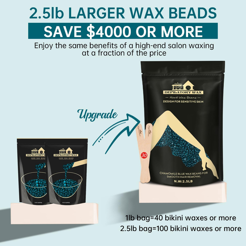 Lifestance Hard Wax Beads 1Lb + 2.5Lb Hard Wax Beads