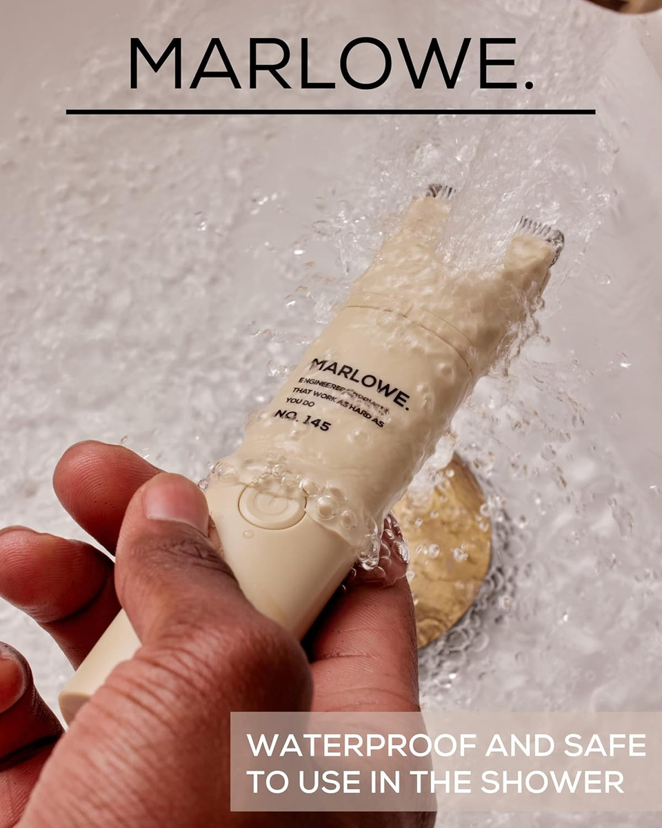 Marlowe. No. 145 Body Hair Trimmer For Men, Forest Black, Lightweight Waterproof Personal Groomer, Ceramic Blades, Adjustable Comb Lengths & Rechargeable Battery For Head To Toe Male Grooming