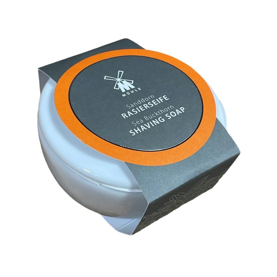 Mühle Shave Care Porcelain Dish Incl. Sea Buckthorn Shaving Soap 65G