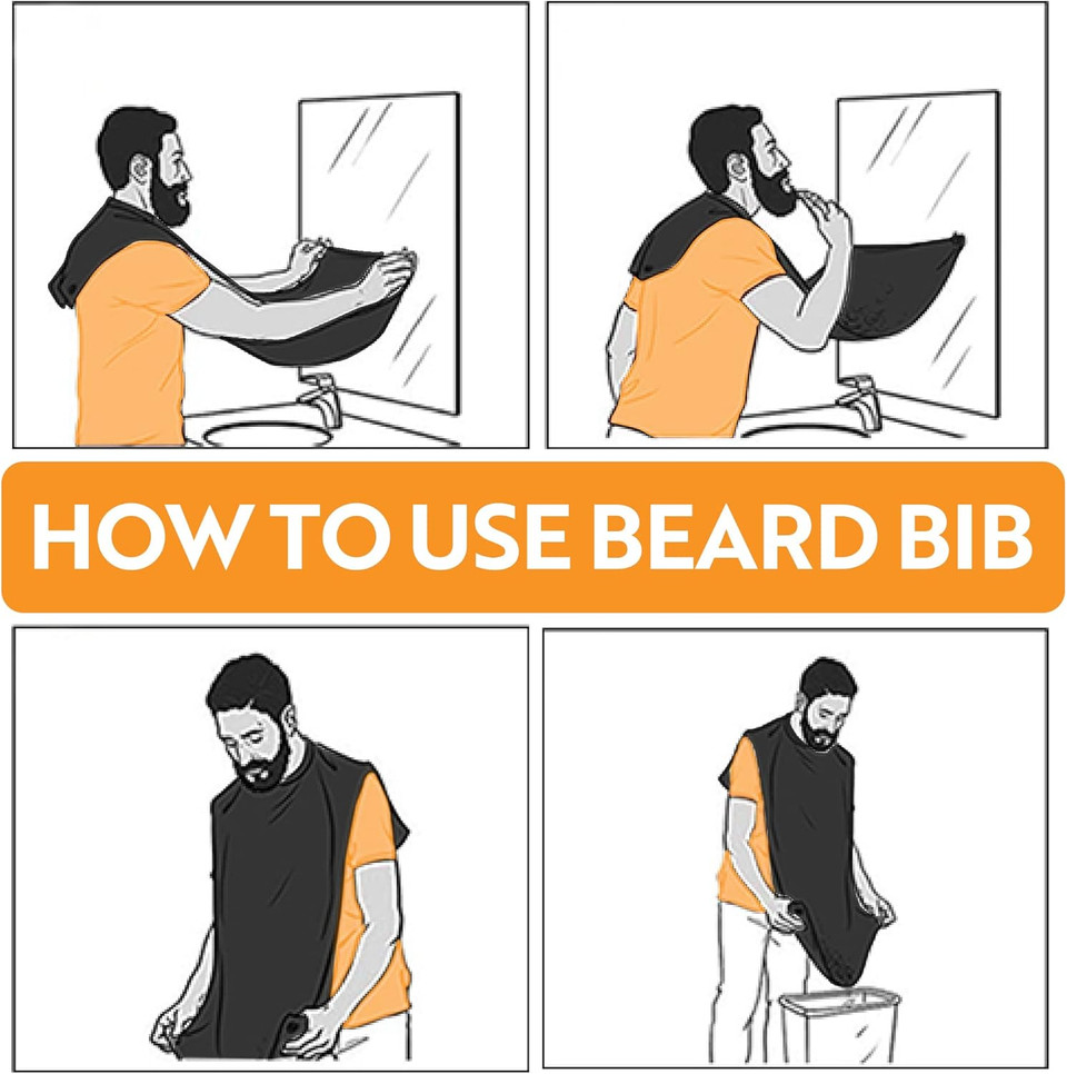 My Perfect Goatee®? - Beard Shavings Catcher And Cape - Eliminate Hair Shaving From Sink