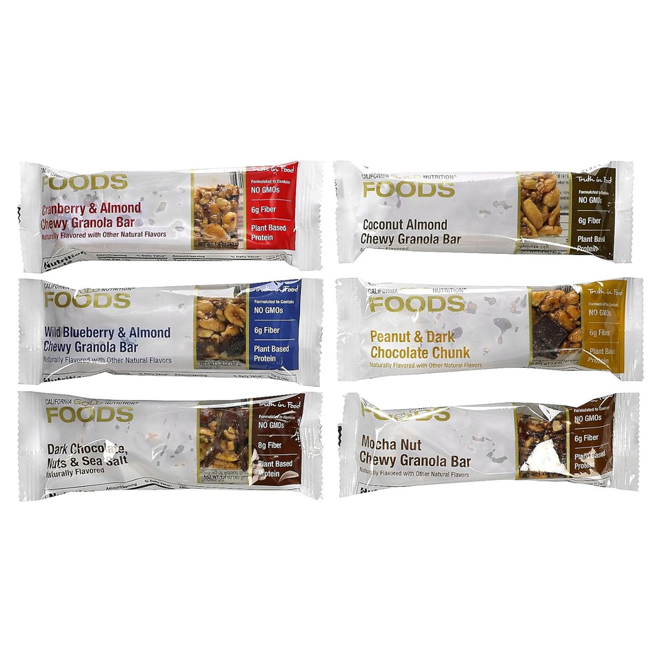 Maple, Nuts, Sea Salt, Variety Pack Snack Bars, Simple Ingredients, 7 G Plant-Based Protein, 6 G Fiber, No Artificial Colors, Flavors, Sweeteners, Preservatives, 1.4 Oz (40 G) Each, 12 Bars