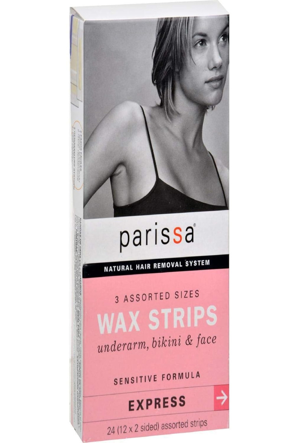 Parissa Wax Strips Sensitive Assorted Sizes, 24 Count