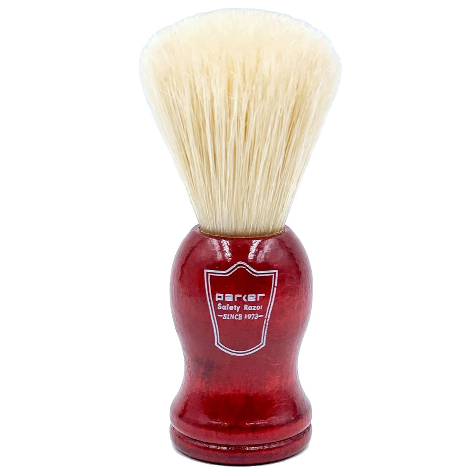 Parker Safety Razor Deluxe 100% Boar Bristle Shaving Brush With Rosewood Handle - Brush Stand Included