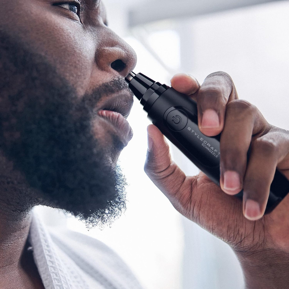 Stylecraft Schnozzle Ear And Nose Hair Trimmer With Mini Fade Brush Holiday Gift Bundle Deal