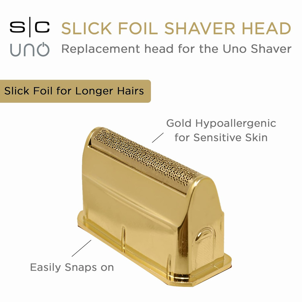 Stylecraft Uno Cordless Foil Shaver, Mini Travel Size, Portable, Gold Titanium Premium Head