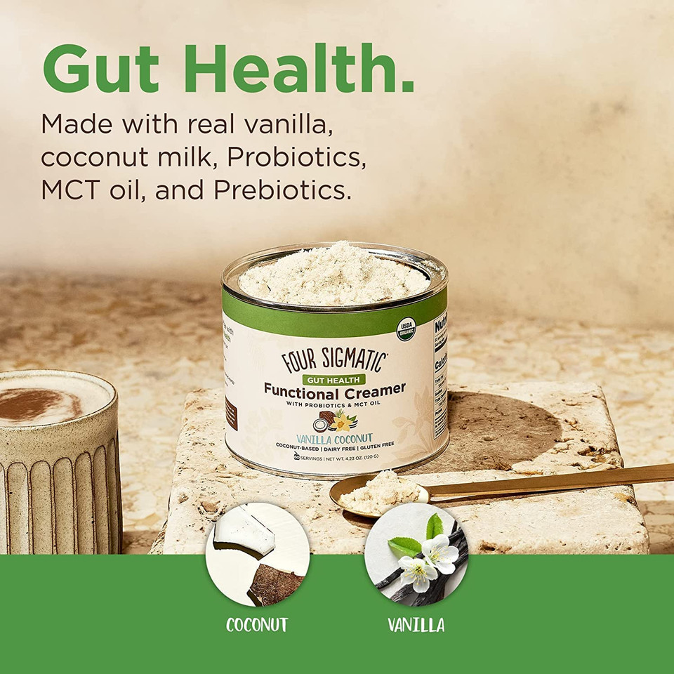 Gut Health Functional Creamer With Mct Oil & Probiotics Vanilla Coconut - Can
