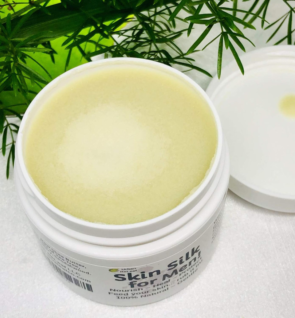 Urban Releaf Skin Silk For Men! Heal Dry, Irritated Skin & Overworked Hands. Soothe Shaved Faces, Necks, Heads! 100% Natural, Vegan. Man Dad Fathers Gift