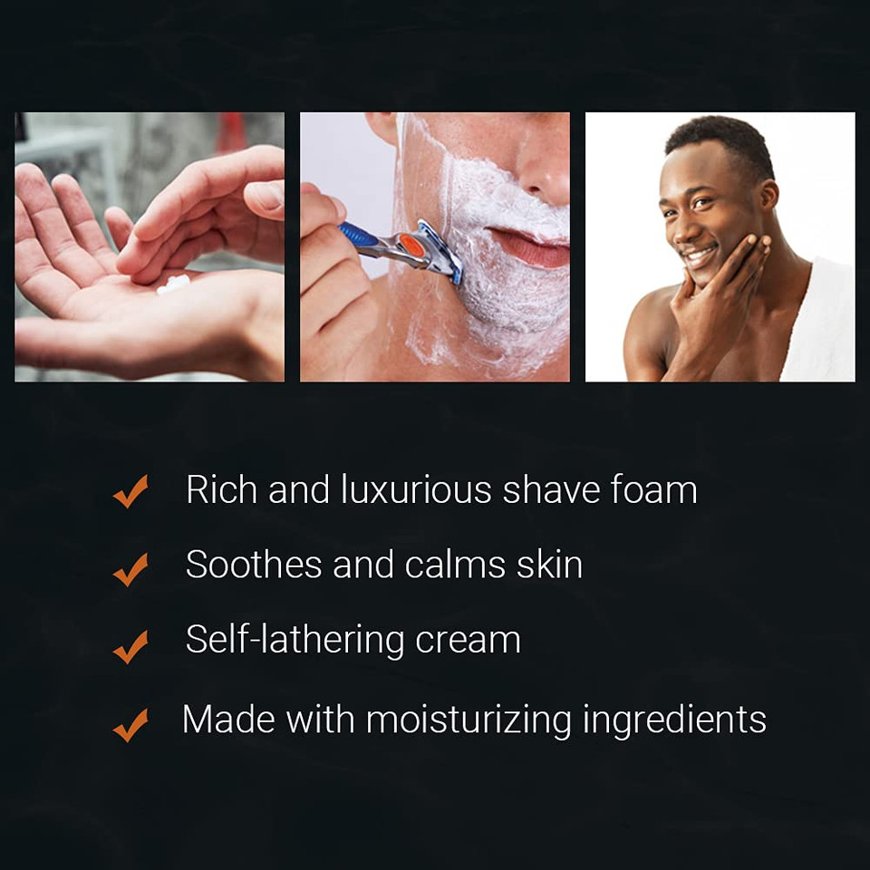 Woody'S Shave Lather For Men - Rich & Creamy Shave Foam, Shaving Cream For Men, Reduced Irritation, 6 Fl Oz