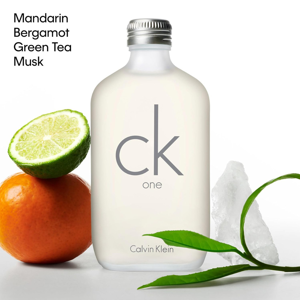 Calvin Klein Ck One Eau De Toilette  Citrus Unisex Fragrance  With Notes Of Green Tea, Bergamot, Cardamom, Violet & Amber  Luxury Unisex Perfumes  Long Lasting Fragrance