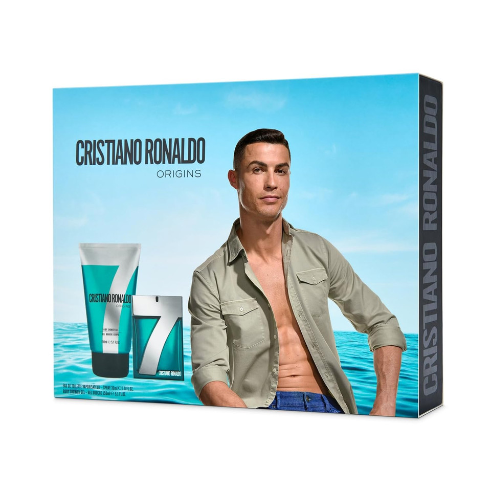 Cr7 Cristiano Ronaldo Cristiano Ronaldo Cr7 Origins - Perfume For Men - Body Shower Gel - Cologne For Men With Pineapple Sorbet, Mandarin, Bay Leaf Notes - 2 Pc Gift Set
