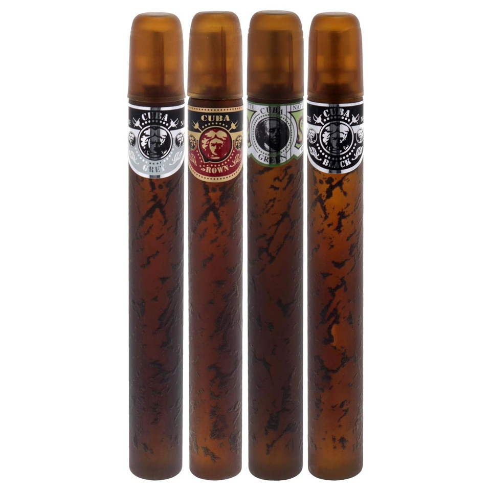 Cuba America 4-Piece Set, 4X35 Ml (Black, Brown, Green, Grey)