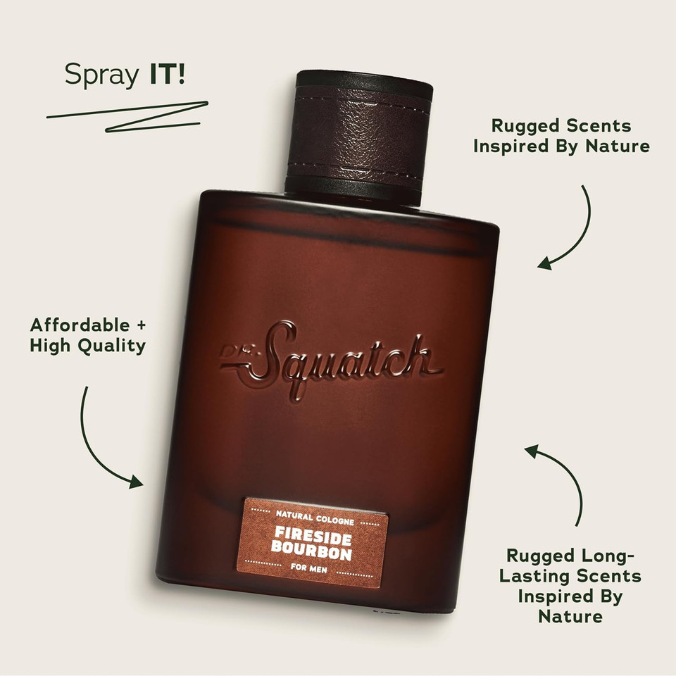 Dr. Squatch Natural Cologne For Men - Scent-Lock Technology And Sustainably-Sourced Ingredients - Midnight Birch Cologne (1.7 Fl Oz)