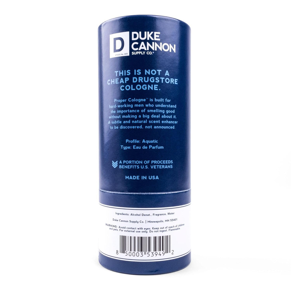 Duke Cannon Proper Cologne Seawolf | Men'S Eau De Parfum | Driftwood And Coastal Air | Subtle, Fresh Long-Lasting Scent | 1.7 Fl Oz