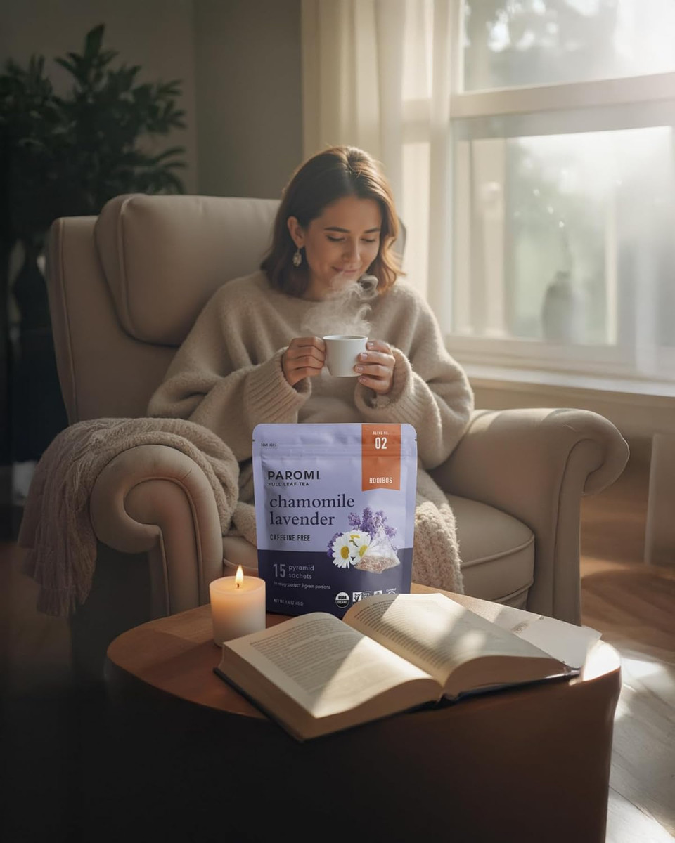 Paromi Chamomile Lavender Rooibos, Resealable Pouch, 15 Count