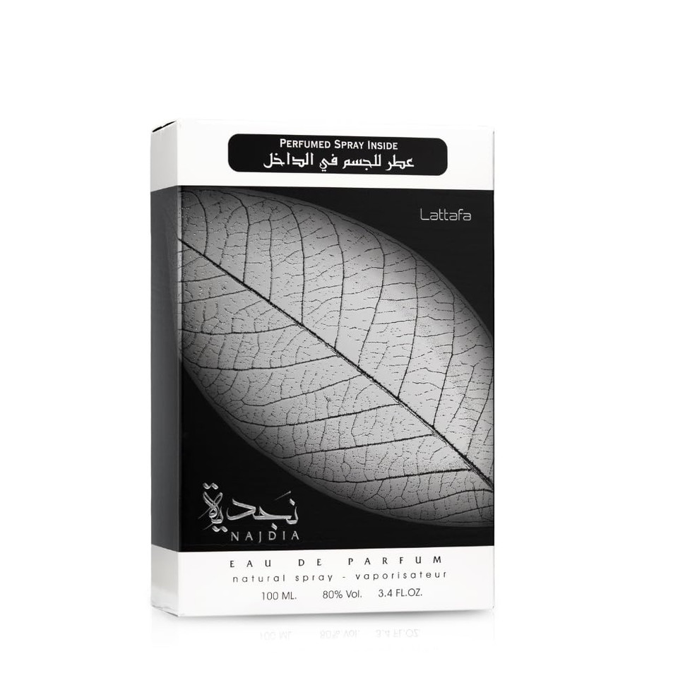 Lattafa Najdia 2 Piece Set For Men (3.4 Ounce Eau De Parfum Spray + 1.7 Ounce Deodorant Spray)