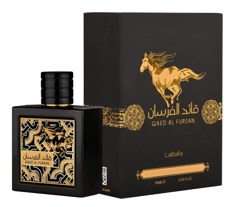 Lattafa Qaed Al Fursan For Men Eau De Parfum Spray, 3.04 Ounce