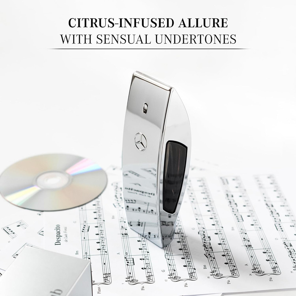 Mercedes-Benz Club Cologne For Men - 3.4 Fl Oz - Eau De Toilette Perfume Spray For Man - Woody & Musky Scent - Luxury Long Lasting Fragrance With Notes Of Grapefruit, Cardamom & Earthy Dry Wood