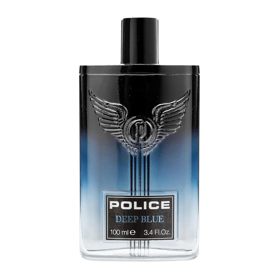 Police Deep Blue By Police - Fragrance For Men - Bold, Refreshing Scent - Top Notes Of Bergamot And Black Pepper - Middle Notes Of Orange Blossom And Nutmeg - Base Notes Of Vanilla - 3.4 Oz Edt Spray
