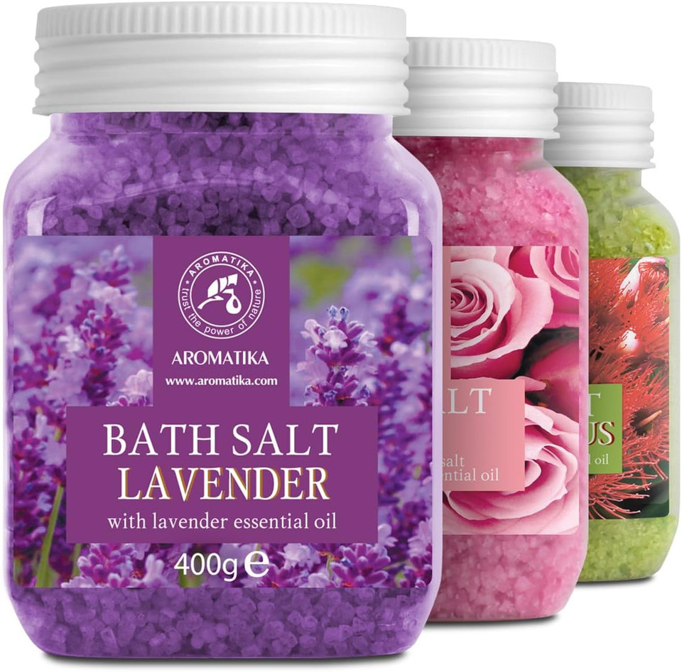 Bath Salts Set 42 Oz - Epsom Salt - Himalayan Pink Salt - Dead Sea Salt - 100% Pure & Natural - Best For Good Sleep - Beauty - Bathing - Body Care - Wellness - Relax - Aromatherapy - Spa Bath Salts Set 42 Oz - Epsom Salt - Himalayan Pink Salt - Dead Sea Salt - 100% Pure & Natural - Best For Good Sleep - Beauty - Bathing - Body Care - Wellness - Relax - Aromatherapy - Spa