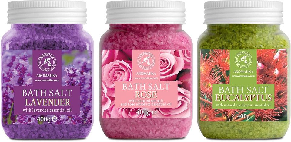 Bath Salts Set 42 Oz - Epsom Salt - Himalayan Pink Salt - Dead Sea Salt - 100% Pure & Natural - Best For Good Sleep - Beauty - Bathing - Body Care - Wellness - Relax - Aromatherapy - Spa Bath Salts Set 42 Oz - Epsom Salt - Himalayan Pink Salt - Dead Sea Salt - 100% Pure & Natural - Best For Good Sleep - Beauty - Bathing - Body Care - Wellness - Relax - Aromatherapy - Spa