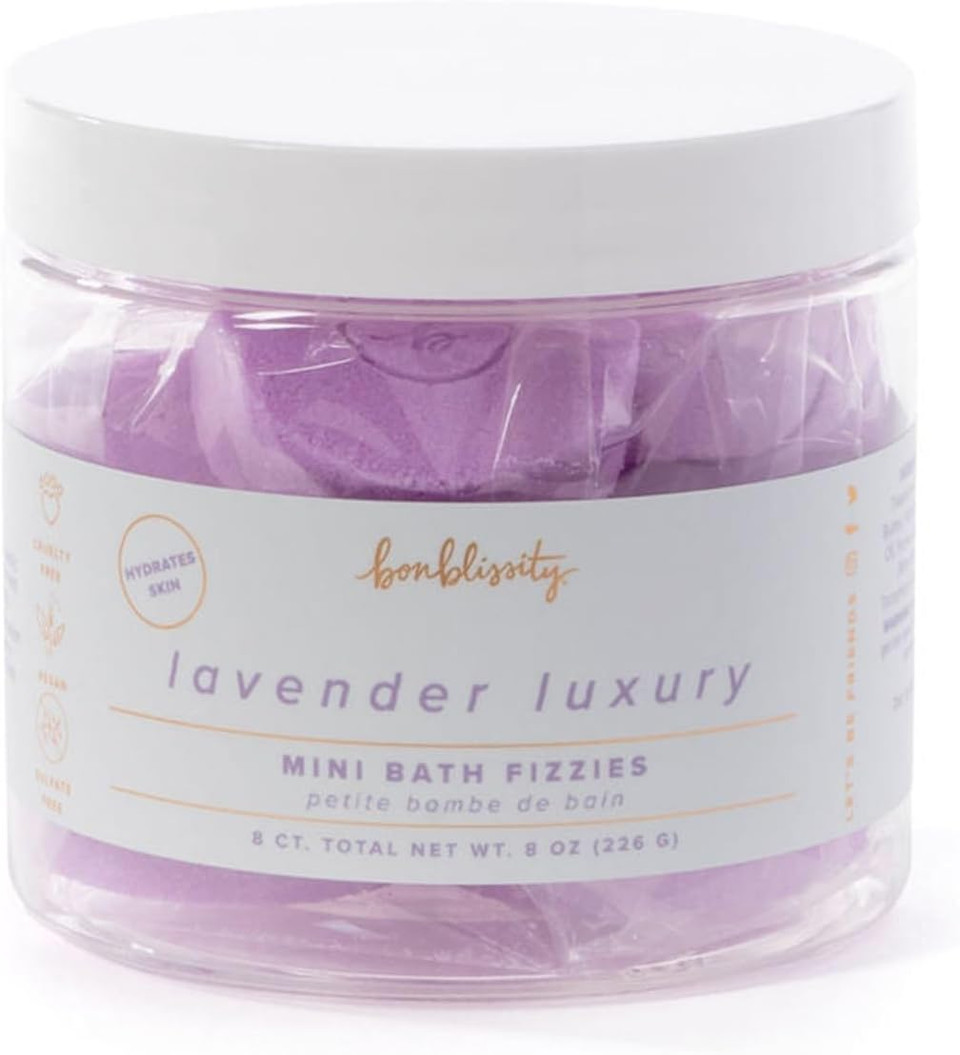 Mini Bath Bombs For Women, 8 Pcs - Lavender Luxury Scented Fizzies, Multipurpose Moisturizing Bath Bomb, Shower Steamer, Or Foot Soak, Home Aromatherapy With Hydrating Natural Oils