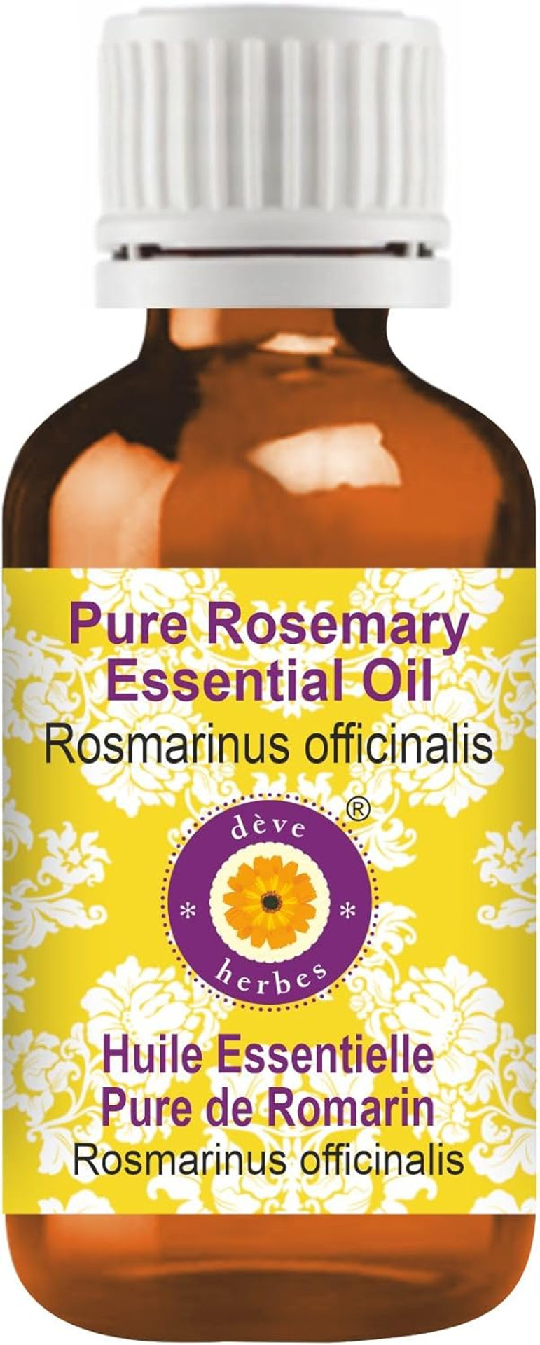 Dève Herbes Rosemary Essential Oil (Rosmarinus Officinalis) Pure | Non-Sticky | Non-Greasy | Lightweight | Men & Women | All Skin Types | Steam Distilled 30Ml (1 Oz) Dève Herbes Rosemary Essential Oil (Rosmarinus Officinalis) Pure | Non-Sticky | Non-Greasy | Lightweight | Men & Women | All Skin Types | Steam Distilled 30Ml (1 Oz)